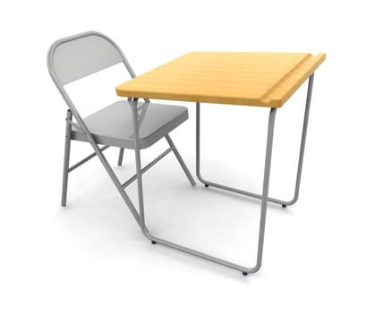 Desk and chair