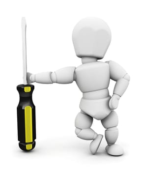Person with screwdriver