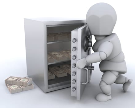 Stashing money