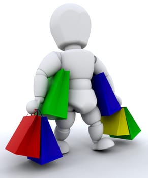 Person with shopping bags