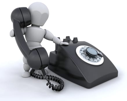 On the telephone