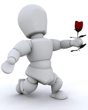 Giving a rose