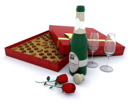 Champagne and chocolates