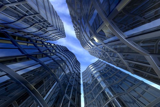 Skyscrapers by day