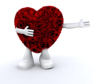 Furry heart dude
