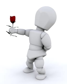 Giving a rose