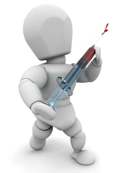 Person with syringe