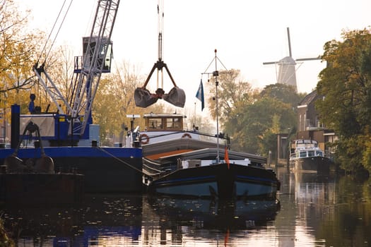 Ship in the harbour-Netherlands