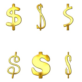 Eccentric Golden Dollar Symbols