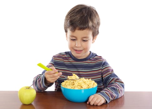 Child breakfasting