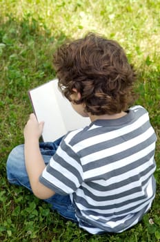Child reading a book