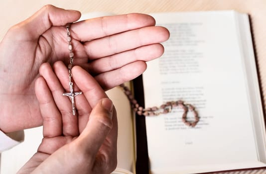 Rosary in hand