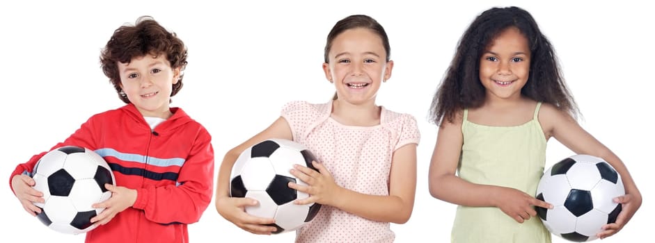 children with soccer ball