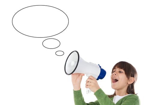 Girl with megaphone
