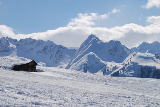 Hut in the Alps Austria Hochkrimml