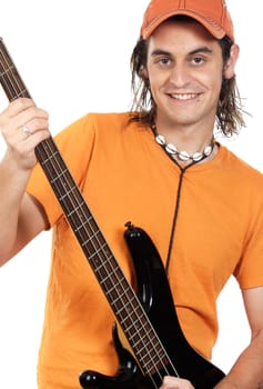Boy with electrical guitar