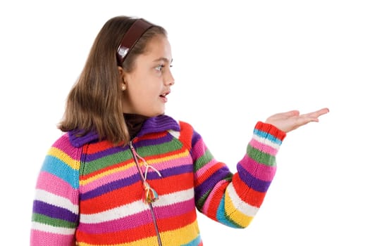 girl with the outstretched hand