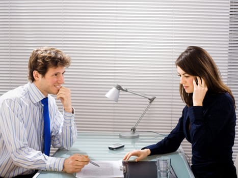 Businesspeople working