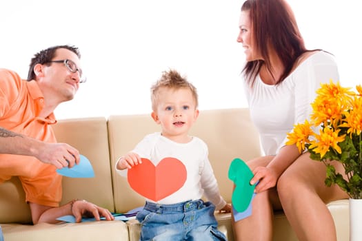 Family at home indoor