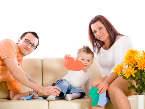 Family at home indoor