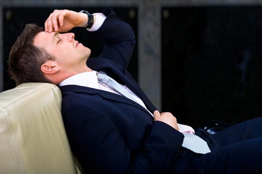 Tired businessman