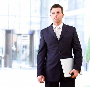 Determined businessman outdoor