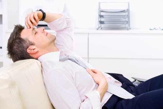 Thinking businessman