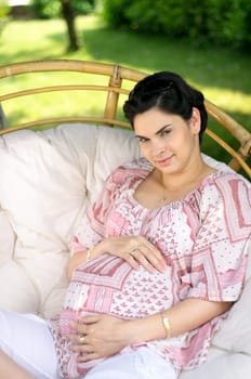 Pregnant women outdoor