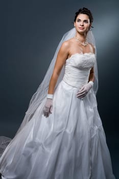 Bride in wedding dress
