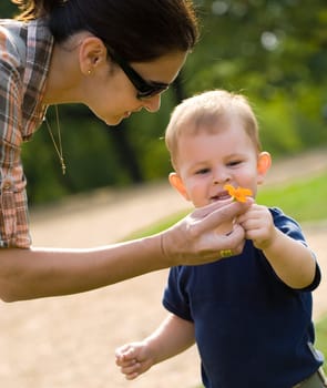 Giving flower