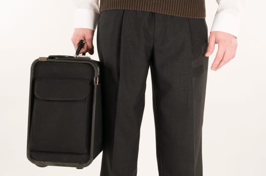 clutch the suitcase