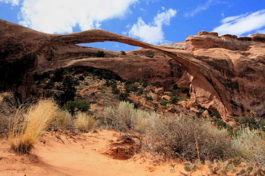 With a span of 93 meters - the largest arch in the national park of the same name