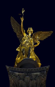 Munich's Angel of Peace at night