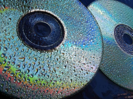 rainbow colors on discs