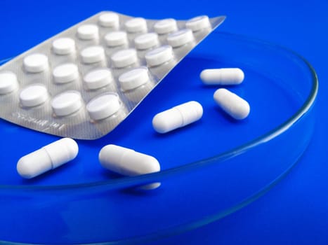 macro of medical pills
