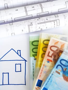 Money - euro and plans