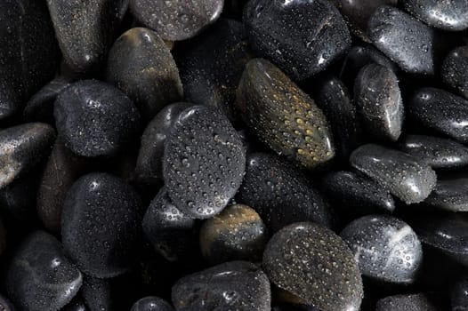 Texture, wet black stones
