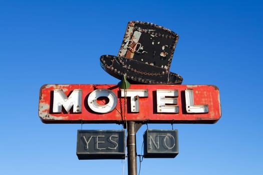 motel sign retro style