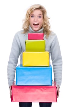 Woman with gifts