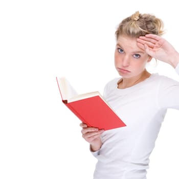 Young woman with a book