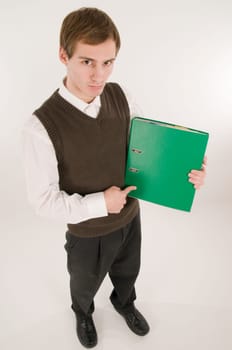 official with files
