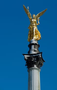 Munich's Angel of Peace in winter