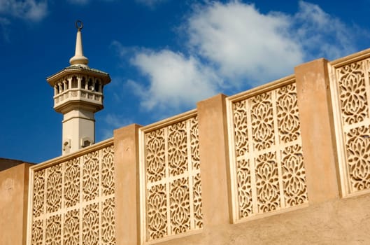 Top of a minaret in Bur Dubai,Dubai,United Arab Emirates