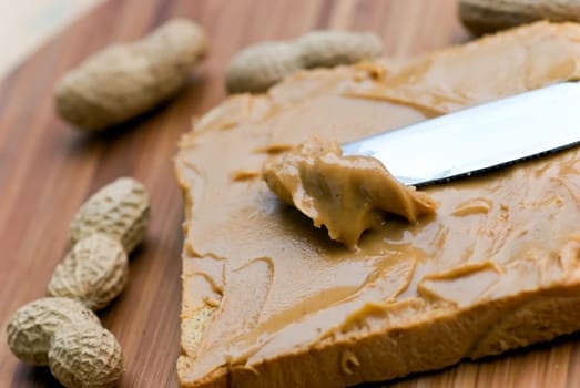 Peanut butter on toast