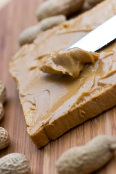 Peanut butter on toast