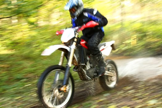 Motion blur, off-road motorbike