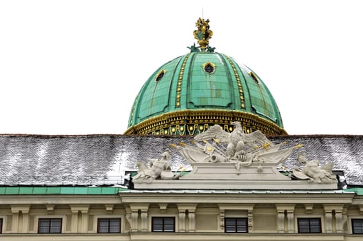 Hofburg,St. Michael's Tract,bronze dome above St. Michael's Gate,Vienna,Oesterreic