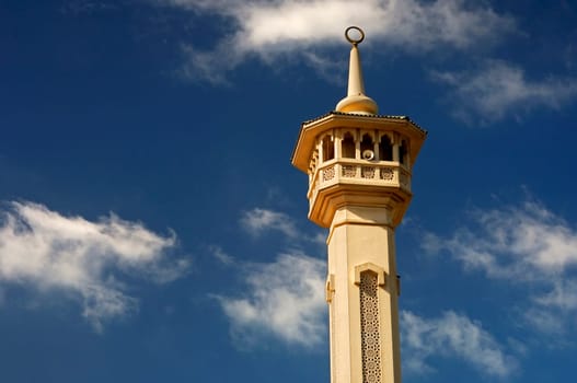 Minaret of a mosque,Dubai,United Arab Emirates