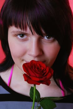 Girl with Rose