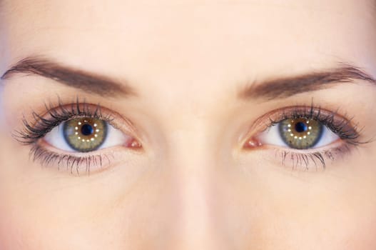 Eyes of 20-25 years old beautiful woman